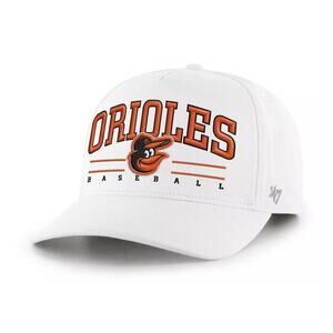 ‘47 Brand Baltimore Orioles Roscoe White Hitch Adjustable Snapback Hat Cap OSFM